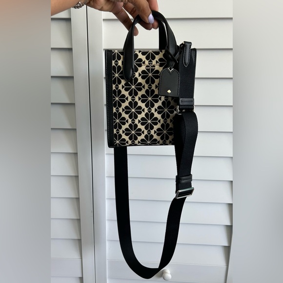 Kate Spade | flower jacquard mini Manhattan tote crossbody - Picture 10 of 17